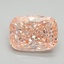 4.10 Ct. Fancy Vivid Pink Cushion Lab Grown Diamond