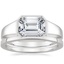 Platinum Haiden Ring with Petite Quattro Wedding Ring