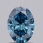 1.01 Ct. Fancy Vivid  Blue Oval Lab Grown Diamond