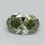 0.35 Ct. Fancy Vivid Green Oval Lab Grown Diamond