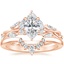 14K Rose Gold Secret Garden Diamond Ring (1/2 ct. tw.) with Lunette Diamond Ring