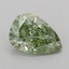 0.94 Ct. Fancy Vivid Green Pear Lab Grown Diamond