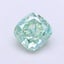 1.01 Ct. Fancy Vivid Green Cushion Lab Grown Diamond
