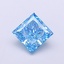 1.13 Ct. Fancy Vivid  Blue Princess Lab Grown Diamond