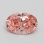 0.61 Ct. Fancy Intense Pink Oval Lab Grown Diamond