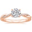 14K Rose Gold Petite Twisted Vine Diamond Ring (1/8 ct. tw.), smalltop view