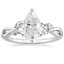 Platinum Willow Diamond Ring (1/8 ct. tw.), smalltop view