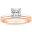 14K Rose Gold Vita Diamond Ring with Petite Comfort Fit Wedding Ring