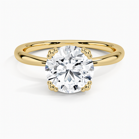 18K Yellow Gold Freesia Triple-Prong Solitaire Ring