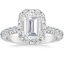 Platinum Sienna Halo Three-Quarter Coverage Diamond Ring (3/4 ct. tw.), smalltop view