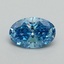 0.55 Ct. Fancy Vivid Blue Oval Lab Grown Diamond