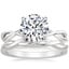 18K White Gold Alya Ring with Twisted Vine Ring