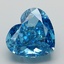 3.48 Ct. Fancy Vivid Blue Heart Lab Grown Diamond