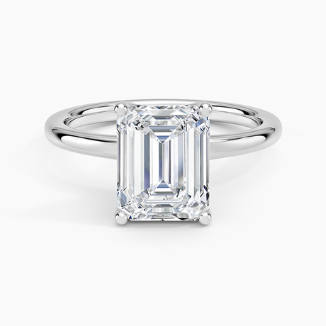 Platinum Fleur Solitaire Ring