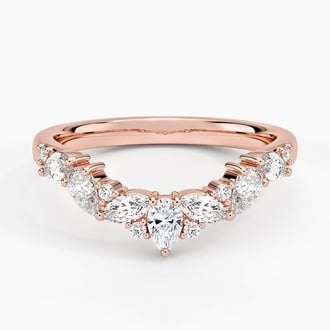 Jacqueline Contour Diamond Ring in 14K Rose Gold