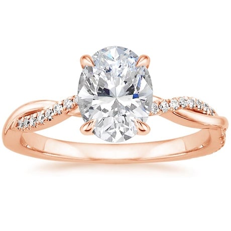 14K Rose Gold Petite Twisted Vine Diamond Bridal Set (1/4 ct. tw.)