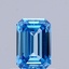 0.58 Ct. Fancy Vivid Blue Emerald Lab Grown Diamond
