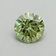 0.54 Ct. Fancy Vivid Green Round Lab Grown Diamond