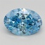 1.46 Ct. Fancy Vivid Blue Oval Lab Grown Diamond