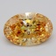 2.00 Ct. Fancy Vivid  Yellow Oval Lab Grown Diamond