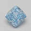 0.99 Ct. Fancy Vivid Blue Cushion Lab Grown Diamond