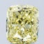 3.08 Ct. Fancy Vivid Yellow Cushion Lab Grown Diamond