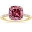 18K Yellow Gold Viviana One-Quarter Coverage Diamond Ring, smalltop view