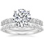 18K White Gold Luxe Shared Prong Diamond Ring (1/2 ct. tw.) with Marseille Diamond Ring (1/3 ct. tw.)