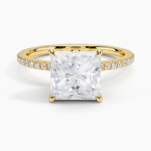Moissanite Luxe Petal Diamond Ring in 18K Yellow Gold | Brilliant Earth