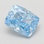 2.01 Ct. Fancy Vivid Blue Cushion Lab Grown Diamond