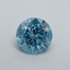 0.42 Ct. Fancy Vivid Malibu Blue Round Lab Grown Diamond