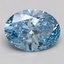 3.06 Ct. Fancy Vivid Blue Oval Lab Grown Diamond