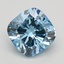 1.58 Ct. Fancy Vivid Blue Cushion Lab Grown Diamond