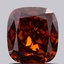 1.03 Ct. Fancy Deep Orange Cushion Lab Grown Diamond