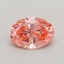 0.51 Ct. Fancy Vivid Pink Oval Lab Grown Diamond