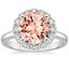18K White Gold Lotus Flower Halo Diamond Ring (1/4 ct. tw.), smalltop view