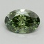 1.50 Ct. Fancy Vivid Green Oval Lab Grown Diamond