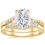 18KY Moissanite Chamise Diamond Bridal Set, smalltop view