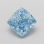 5.10 Ct. Fancy Vivid Blue Cushion Lab Grown Diamond