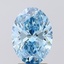 2.56 Ct. Fancy Vivid Blue Oval Lab Grown Diamond