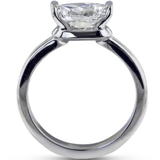 Custom Modern Horizontally Set Solitaire