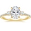 14K Yellow Gold Lyra Three Stone Diamond Ring (1/4 ct. tw.), smalltop view