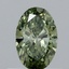 0.50 Ct. Fancy Vivid Green Oval Lab Grown Diamond