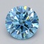 1.01 Ct. Fancy Vivid  Blue Round Lab Grown Diamond