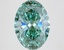 3.64 Ct. Fancy Vivid Green Oval Lab Grown Diamond