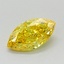 0.85 Ct. Fancy Vivid Yellow Marquise Lab Grown Diamond