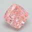 3.31 Ct. Fancy Vivid Pink Cushion Lab Grown Diamond