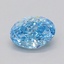 0.43 Ct. Fancy Vivid  Blue Oval Lab Grown Diamond