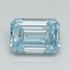 3.68 Ct. Fancy Intense Blue Emerald Lab Grown Diamond