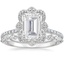 18KW Moissanite Reina Diamond Ring with Versailles Diamond Ring (3/8 ct. tw.), smalltop view